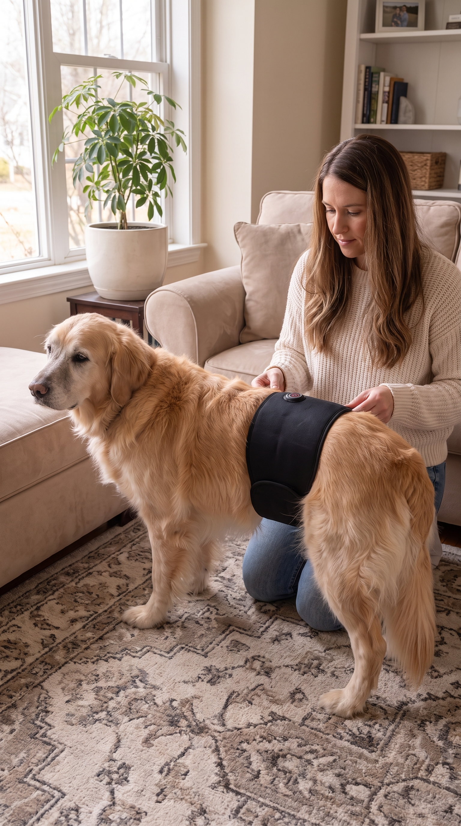 Velora Pet™ Red Light Therapy Wrap – Lumbar & Hip Support for Dogs